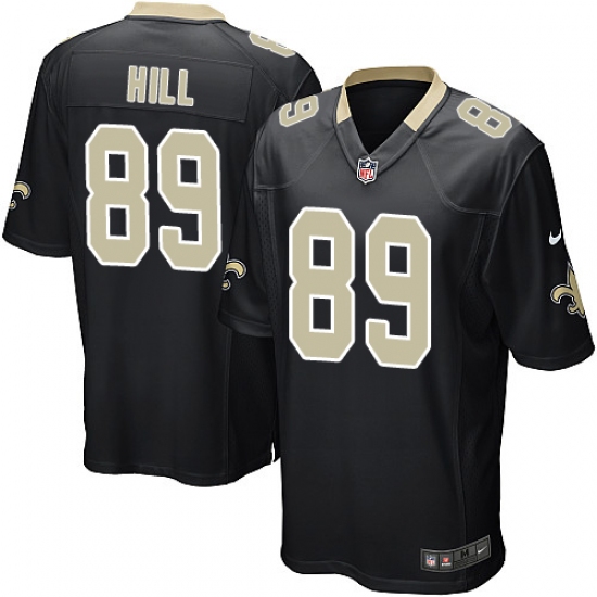 Men's Nike New Orleans Saints #89 Josh Hill Game Black Team Color NFL Jersey - Ujersey