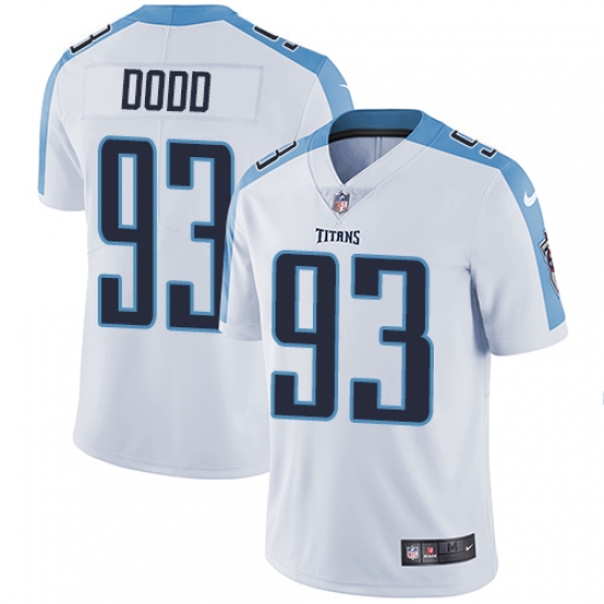 Men's Nike Tennessee Titans #93 Kevin Dodd White Vapor Untouchable Limited Player NFL Jersey - Ujersey