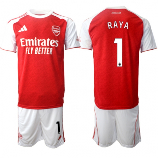 Men's Arsenal F.C #1 David Ray 2026 Red Home Soccer Jersey Suit
