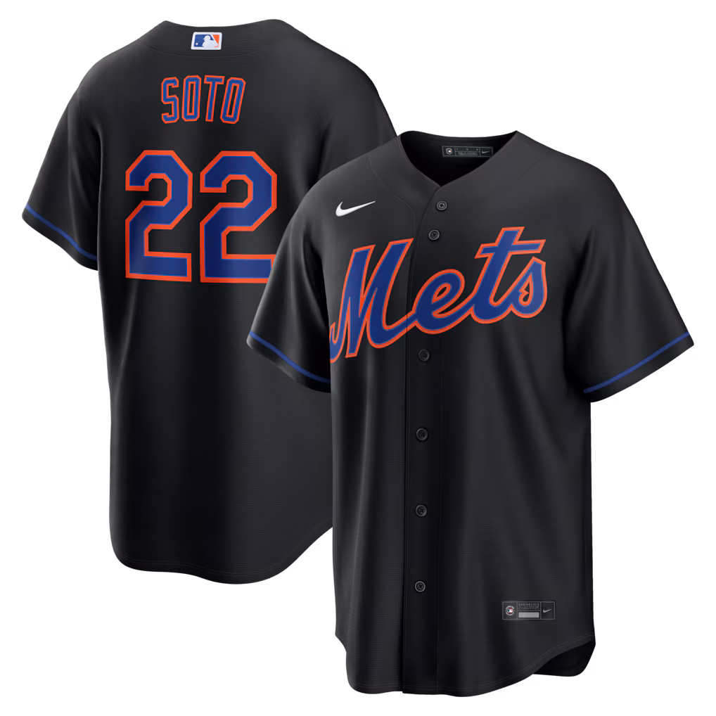 Men's New York Mets Juan Soto Nike Black Alternate Replica Jersey - ujerseystore