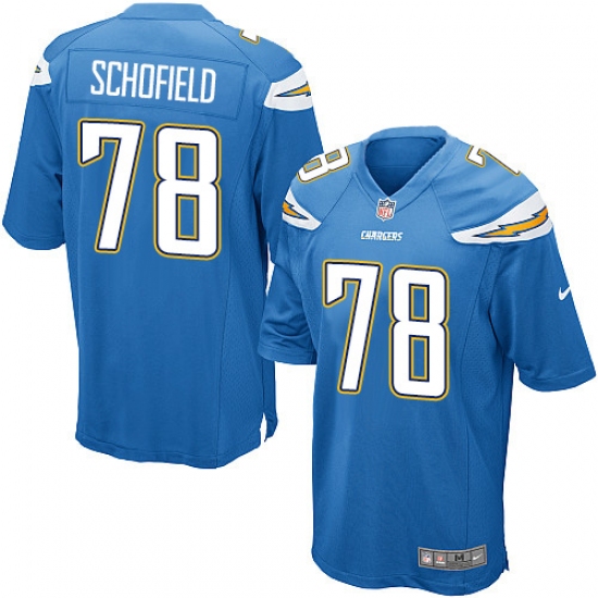 Men's Nike Los Angeles Chargers #78 Michael Schofield Game Electric Blue Alternate NFL Jersey - Ujersey