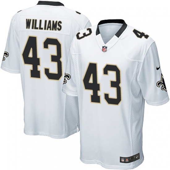 Men's Nike New Orleans Saints #43 Marcus Williams Game White NFL Jersey - Ujersey