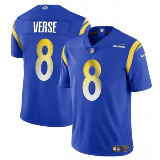 Men's Los Angeles Rams #8 Jared Verse Blue 2024 Draft Vapor Untouchable Football Stitched Jersey - Ujersey