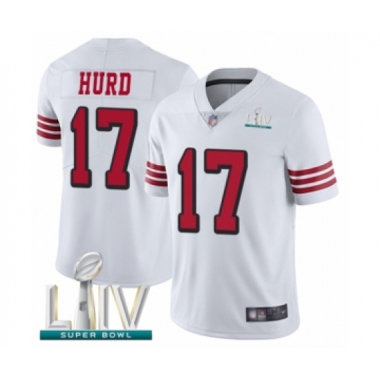 Youth San Francisco 49ers #17 Jalen Hurd Limited White Rush Vapor Untouchable Super Bowl LIV Bound Football Jersey - Ujersey
