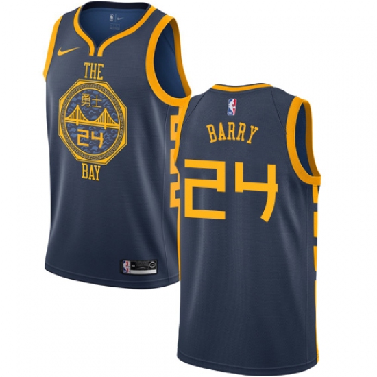 Women's Nike Golden State Warriors #24 Rick Barry Swingman Navy Blue NBA Jersey - City Edition - Ujersey