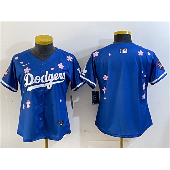 Youth Los Angeles Dodgers Blank Royal 2025 Tokyo Series Limited Stitched Baseball Jersey - Ujersey