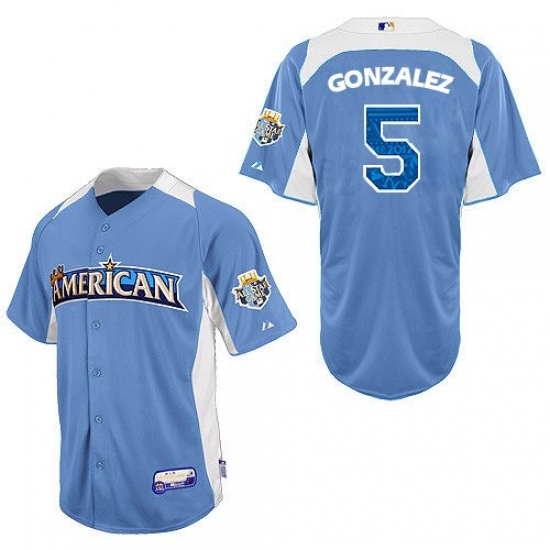 Men's Majestic Colorado Rockies #5 Carlos Gonzalez Authentic Blue American League 2012 All-Star BP MLB Jersey - Ujersey