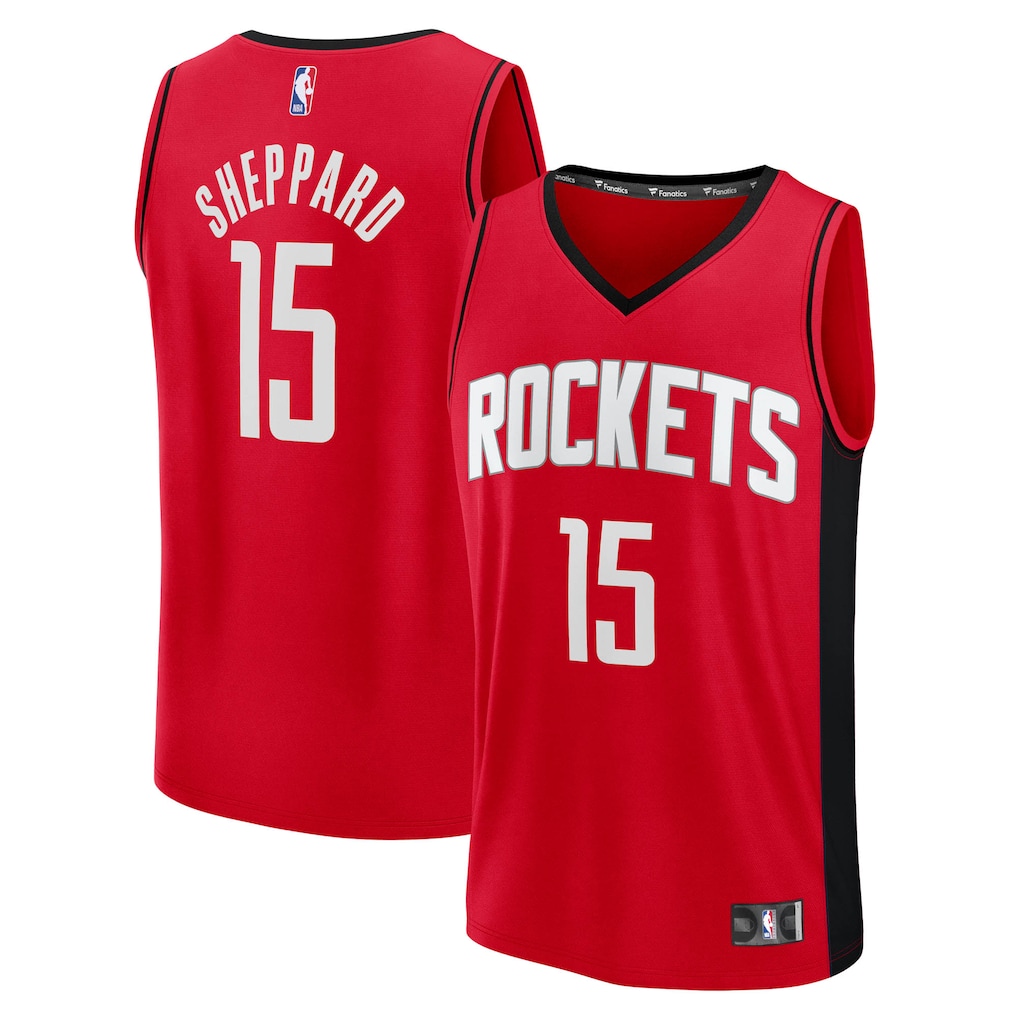 Men's Houston Rockets Reed Sheppard Fanatics Red Fast Break Replica Jersey - Icon Edition - Vujersey Los Angeles Rams