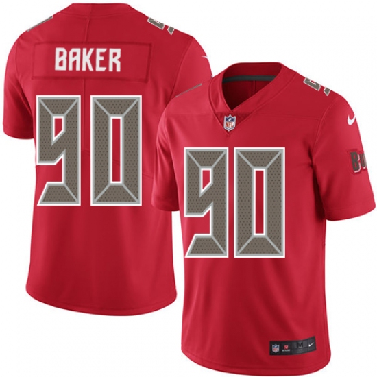 Youth Nike Tampa Bay Buccaneers #90 Chris Baker Limited Red Rush Vapor Untouchable NFL Jersey - Ujersey