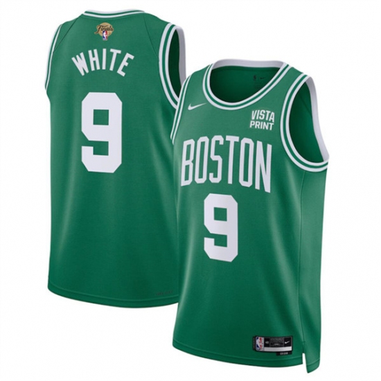 Men's Boston Celtics #9 Derrick White Kelly Green 2024 Finals Icon Edition Stitched Basketball Jersey - Ujersey