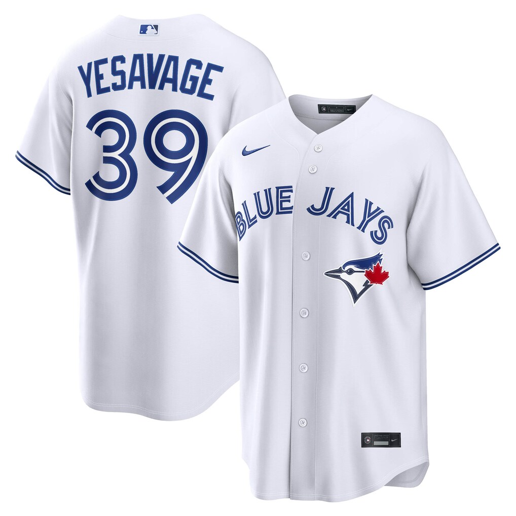 Men's Toronto Blue Jays Trey Yesavage Nike White Home Replica Jersey - ujerseystore