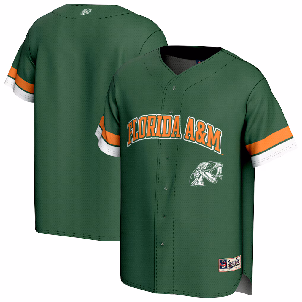 Unisex GameDay Greats Green Florida A&M Rattlers Spirit Baseball Jersey