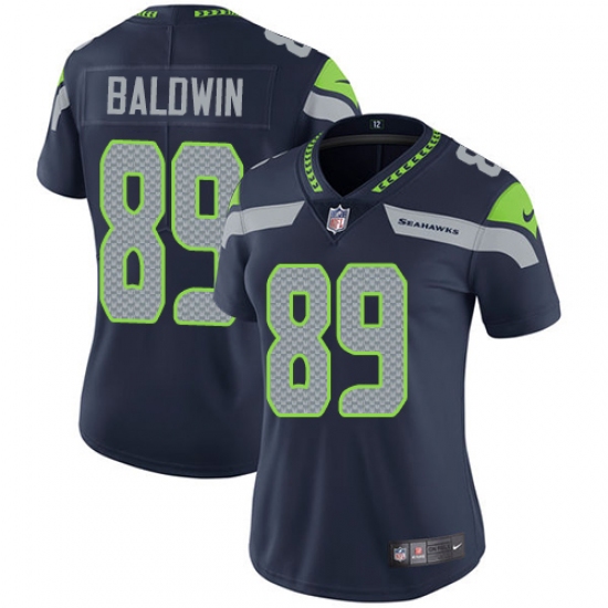 Women's Nike Seattle Seahawks #89 Doug Baldwin Elite Steel Blue Team Color NFL Jersey - Ujersey