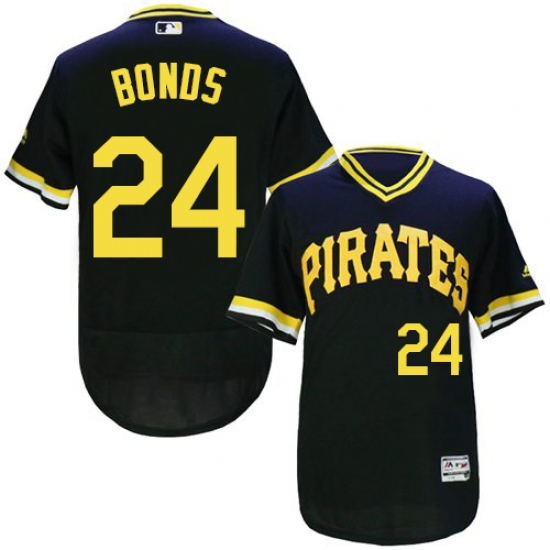 Men's Majestic Pittsburgh Pirates #24 Barry Bonds Black Flexbase Authentic Collection Cooperstown MLB Jersey - Ujersey