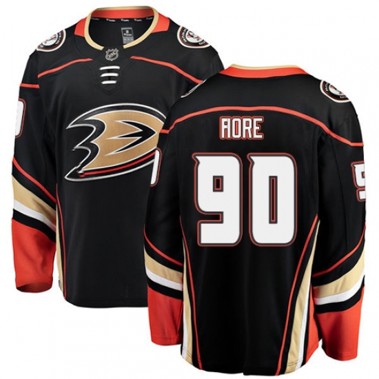Youth Anaheim Ducks #90 Giovanni Fiore Fanatics Branded Black Home Breakaway NHL Jersey - Ujersey
