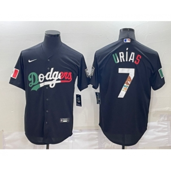 Mens Los Angeles Dodgers #7 Julio Urias Black Mexico 2020 World Series Cool Base Nike Jersey - Ujersey