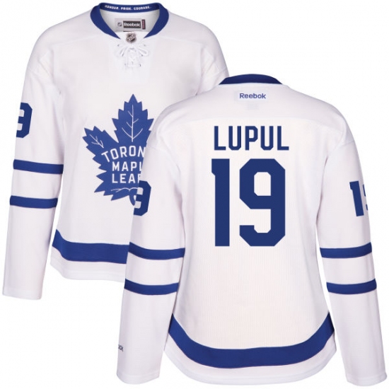 Women's Reebok Toronto Maple Leafs #19 Joffrey Lupul Authentic White Away NHL Jersey - Ujersey