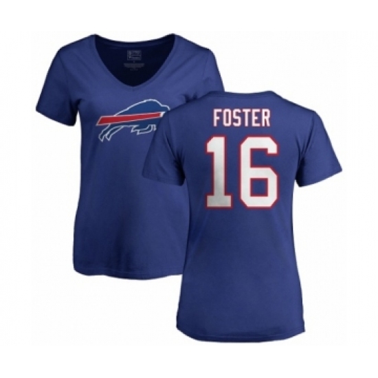 NFL Women's Nike Buffalo Bills #16 Robert Foster Royal Blue Name & Number Logo T-Shirt - Ujersey