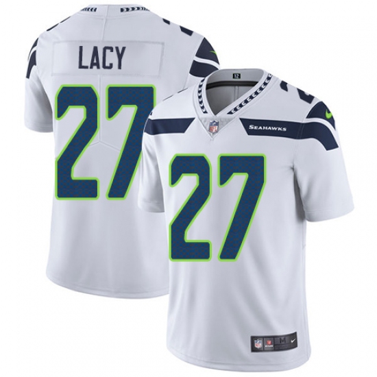 Youth Nike Seattle Seahawks #27 Eddie Lacy White Vapor Untouchable Limited Player NFL Jersey - Ujersey