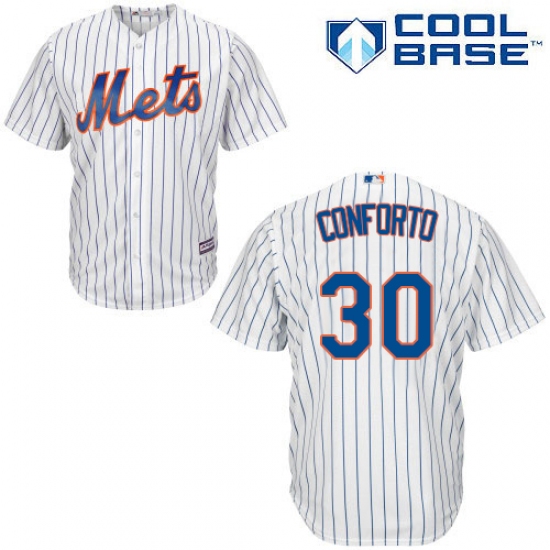 Men's Majestic New York Mets #30 Michael Conforto Replica White Home Cool Base MLB Jersey - Ujersey