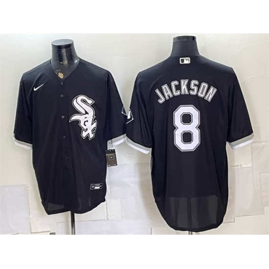 Men's Chicago White Sox #8 Bo Jackson Black Stitched Baseball Jersey