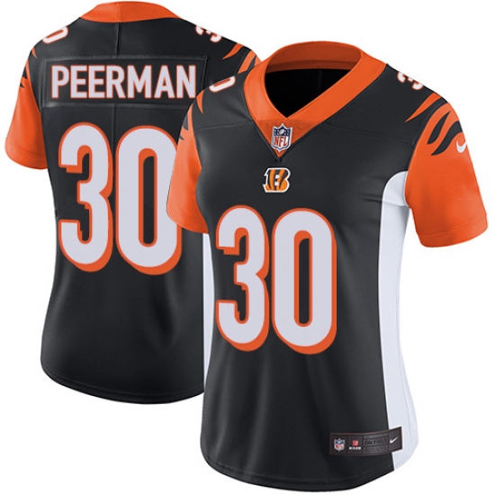 Women's Nike Cincinnati Bengals #30 Cedric Peerman Vapor Untouchable Limited Black Team Color NFL Jersey - Ujersey
