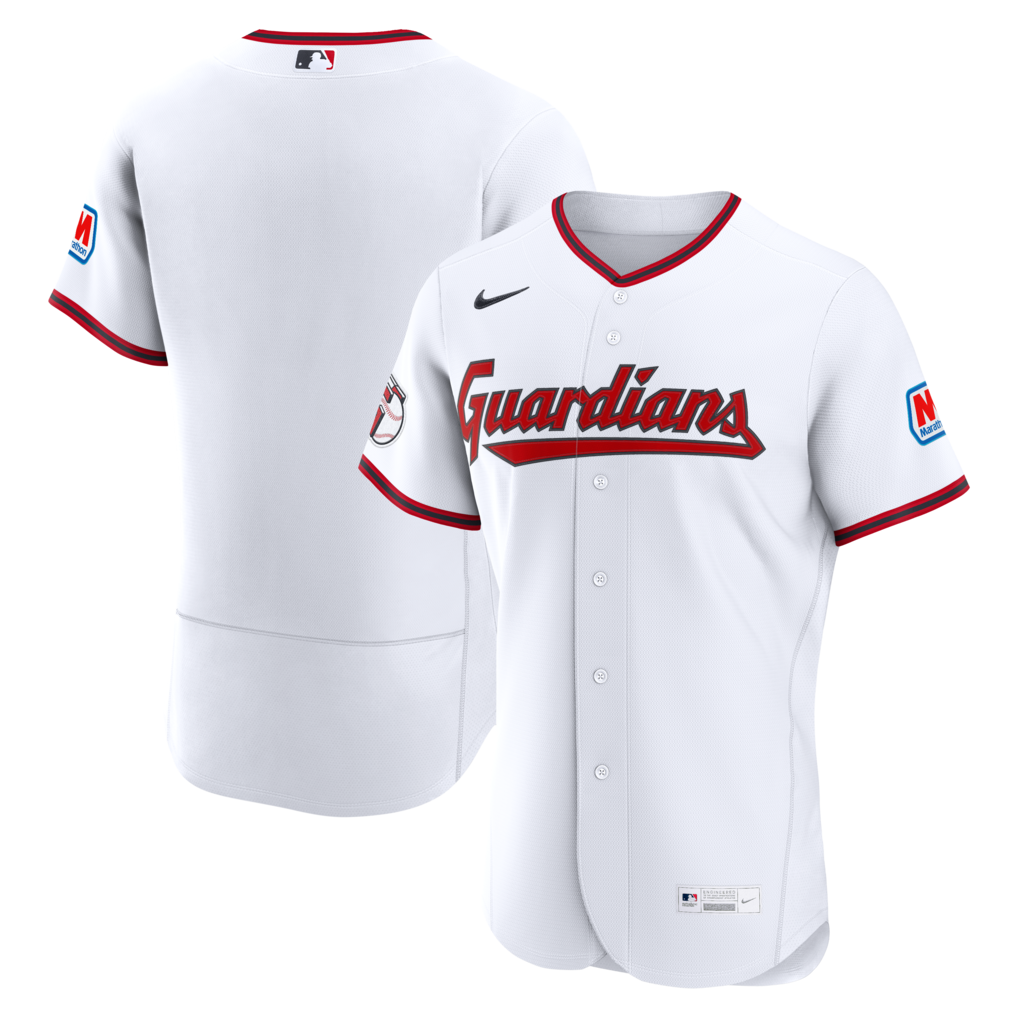 Men's Cleveland Guardians Nike White Home Authentic Jersey - Ujersey