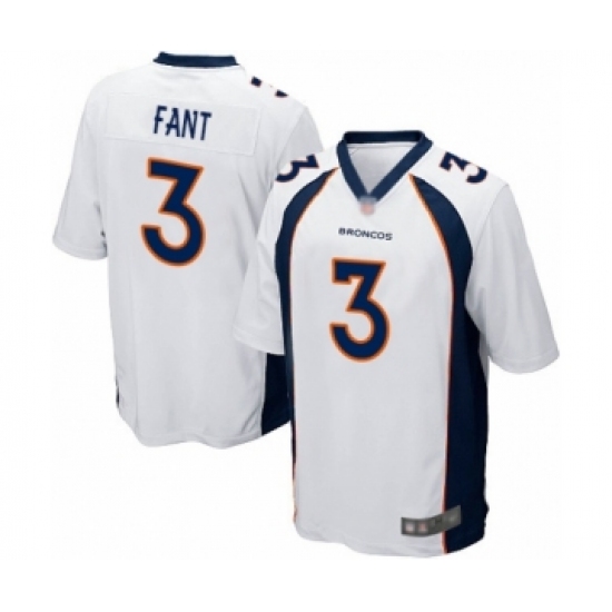 Men's Denver Broncos #3 Drew Lock Game White Football Jersey - Ujersey