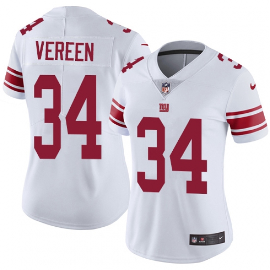 Women's Nike New York Giants #34 Shane Vereen Elite White NFL Jersey - Ujersey
