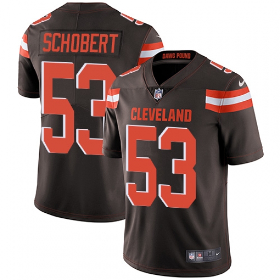 Youth Nike Cleveland Browns #53 Joe Schobert Brown Team Color Vapor Untouchable Limited Player NFL Jersey - Ujersey