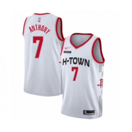 Youth Houston Rockets #7 Carmelo Anthony Swingman White Basketball Jersey - 2019 20 City Edition - Ujersey