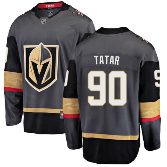 Youth Vegas Golden Knights #90 Tomas Tatar Authentic Black Home Fanatics Branded Breakaway NHL Jersey - Ujersey