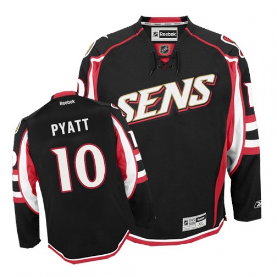 Men's Reebok Ottawa Senators #10 Tom Pyatt Authentic Black Third NHL Jersey - Ujersey