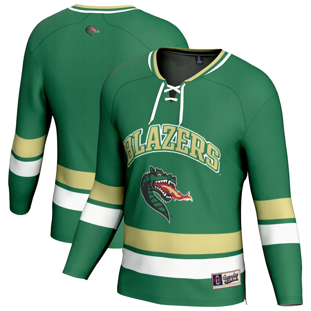 Youth GameDay Greats Green UAB Blazers Hockey Jersey - Ujersey
