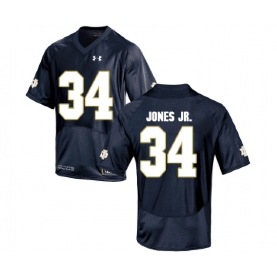 Notre Dame Fighting Irish 34 Tony Jones Jr. Navy College Football Jersey - Ujersey