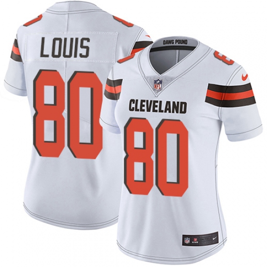 Women's Nike Cleveland Browns #80 Ricardo Louis White Vapor Untouchable Limited Player NFL Jersey - Ujersey
