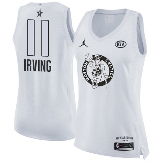 Women's Nike Jordan Boston Celtics #11 Kyrie Irving Swingman White 2018 All-Star Game NBA Jersey - Ujersey