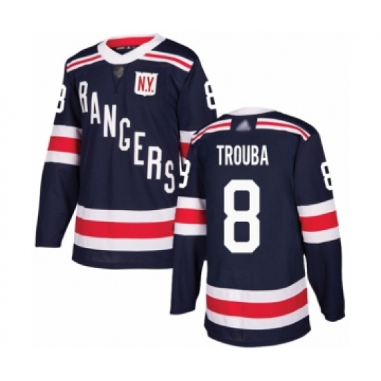 Youth New York Rangers #8 Jacob Trouba Authentic Navy Blue 2018 Winter Classic Hockey Jersey - Ujersey