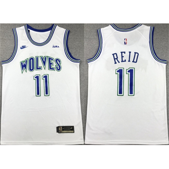 Men's Minnesota Timberwolves #11 Naz Reid White City Edition Stitched Jersey - Ujersey