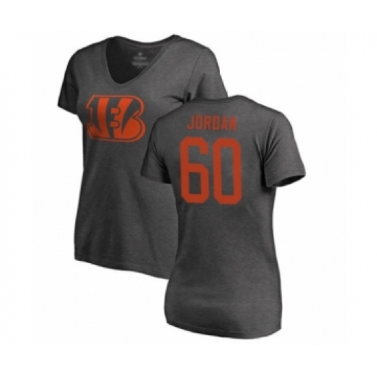 Football Women's Cincinnati Bengals #60 Michael Jordan Ash One Color T-Shirt - Ujersey