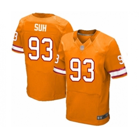 Men's Tampa Bay Buccaneers #93 Ndamukong Suh Elite Orange Glaze Alternate Football Jersey - Ujersey