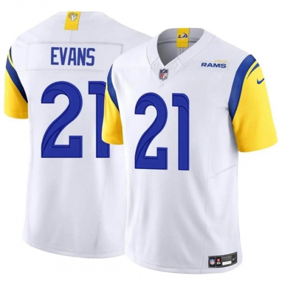 Men's Los Angeles Rams #21 Zach Evans White 2024 F.U.S.E Vapor Untouchable Stitched Football Jersey - Ujersey
