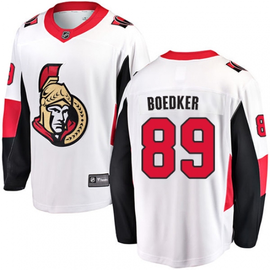 Men's Ottawa Senators #89 Mikkel Boedker Fanatics Branded White Away Breakaway NHL Jersey - Ujersey