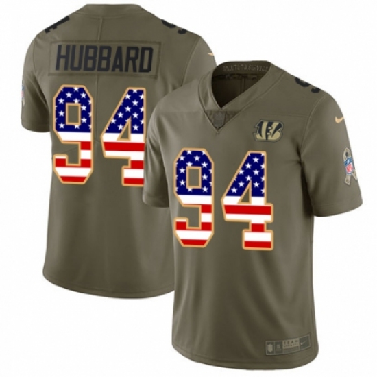 Men's Nike Cincinnati Bengals #94 Sam Hubbard Limited Olive/USA Flag 2017 Salute to Service NFL Jersey - Ujersey