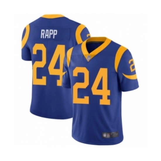 Men's Los Angeles Rams #24 Taylor Rapp Royal Blue Alternate Vapor Untouchable Limited Player Football Jersey - Ujersey