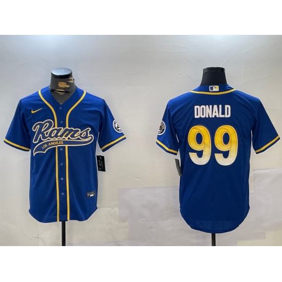 Men's Los Angeles Rams #99 Royal Cool Base Stitched Baseball Jerseys - Ujersey