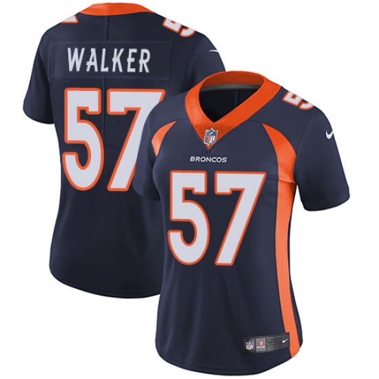 Women's Nike Denver Broncos #57 Demarcus Walker Navy Blue Alternate Vapor Untouchable Limited Player NFL Jersey - Ujersey