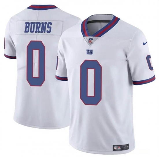 Men's New York Giants #0 Brian Burns White Limited Football Stitched Jersey - Ujersey