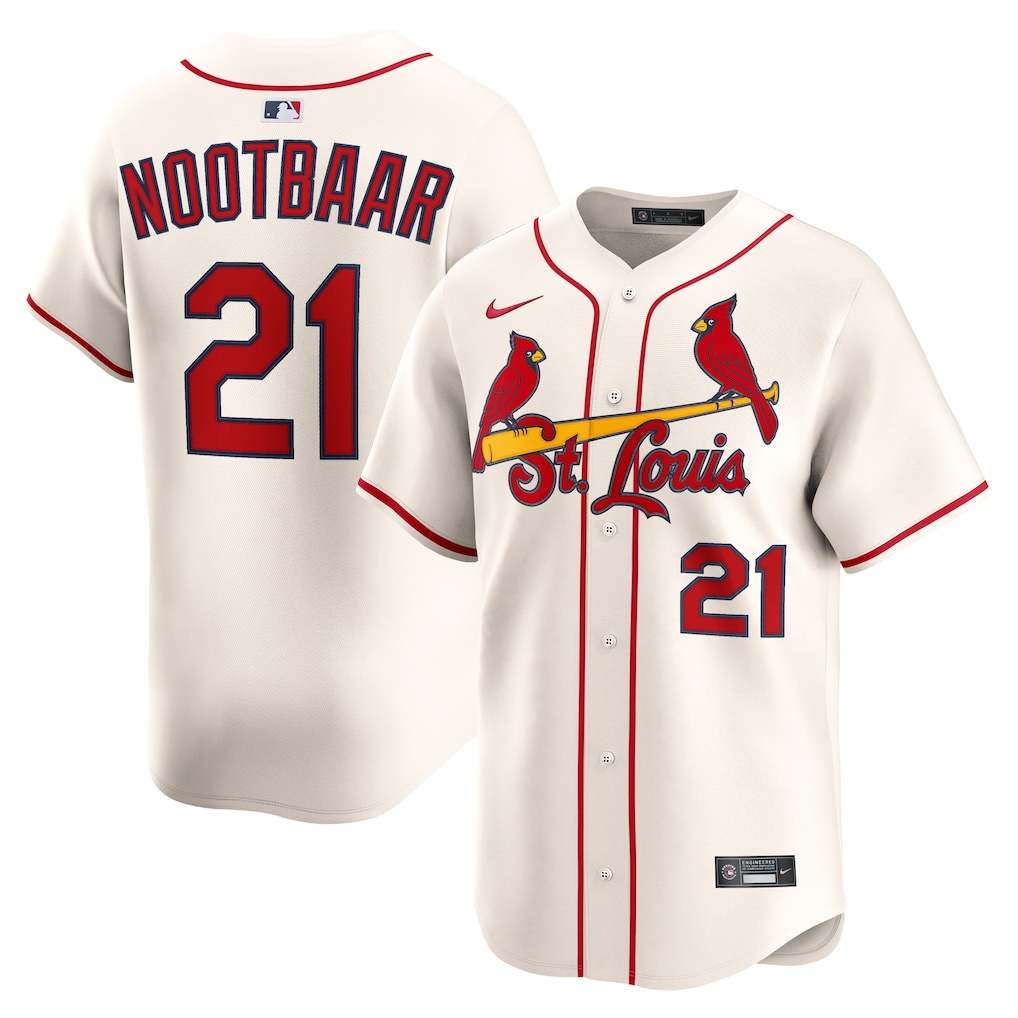 Men's St. Louis Cardinals Lars Nootbaar Nike Cream Alternate 2 Limited Jersey - Ujersey