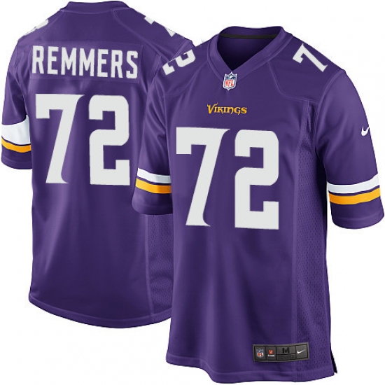 Men's Nike Minnesota Vikings #72 Mike Remmers Game Purple Team Color NFL Jersey - Ujersey
